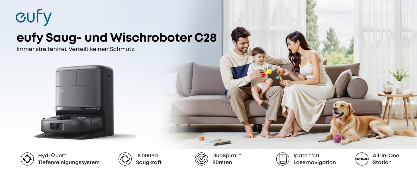 Eufy Saugroboter mit Wischfunktion C28