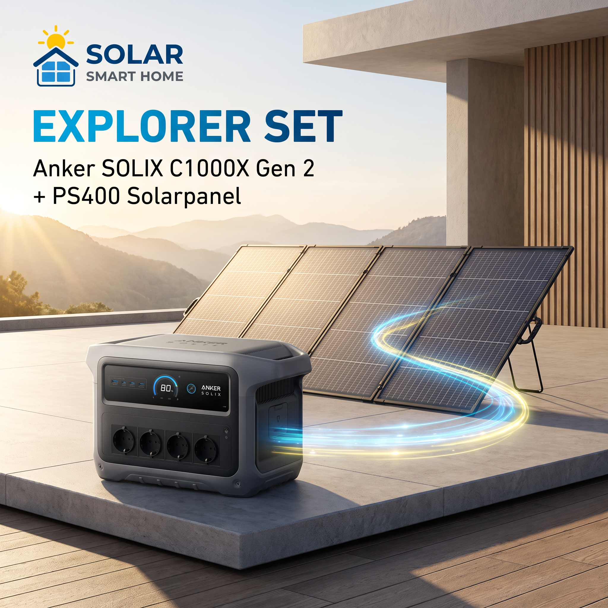 Anker Solix C1000X Gen2 + PS400 Gen2 - Explorer Set