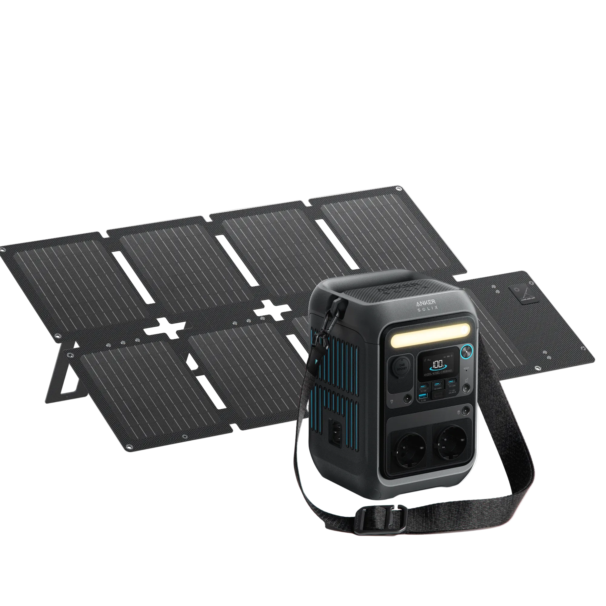Camping Starter Set (C300X + PS60 Faltbares Solarpanel)